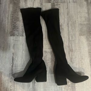 DV thigh high suade black boots